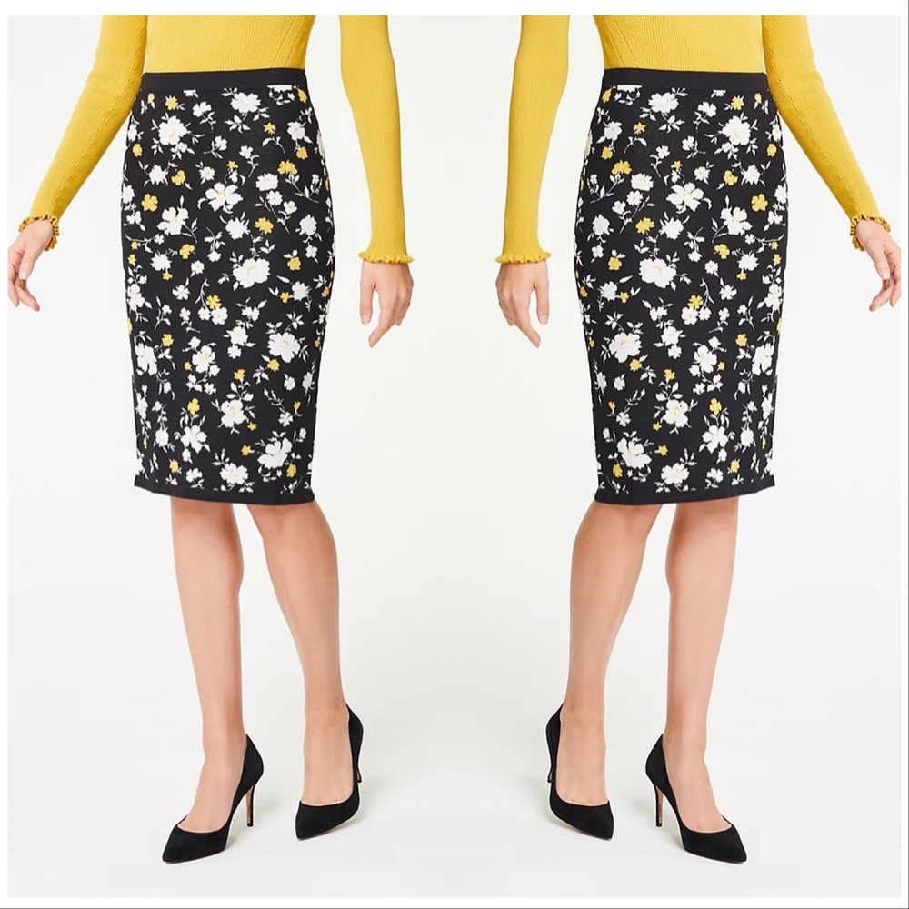 Ann Taylor Petite Floral Sweater Pencil Skirt